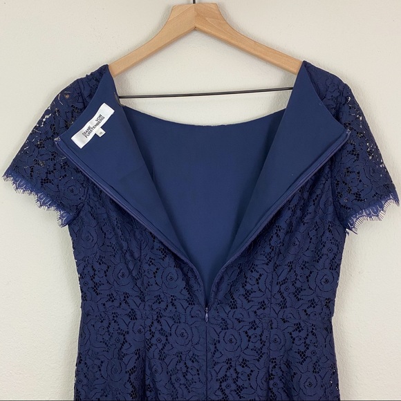 Diane Von Furstenberg Ainsley Blue Lace Dress - Picture 10 of 13